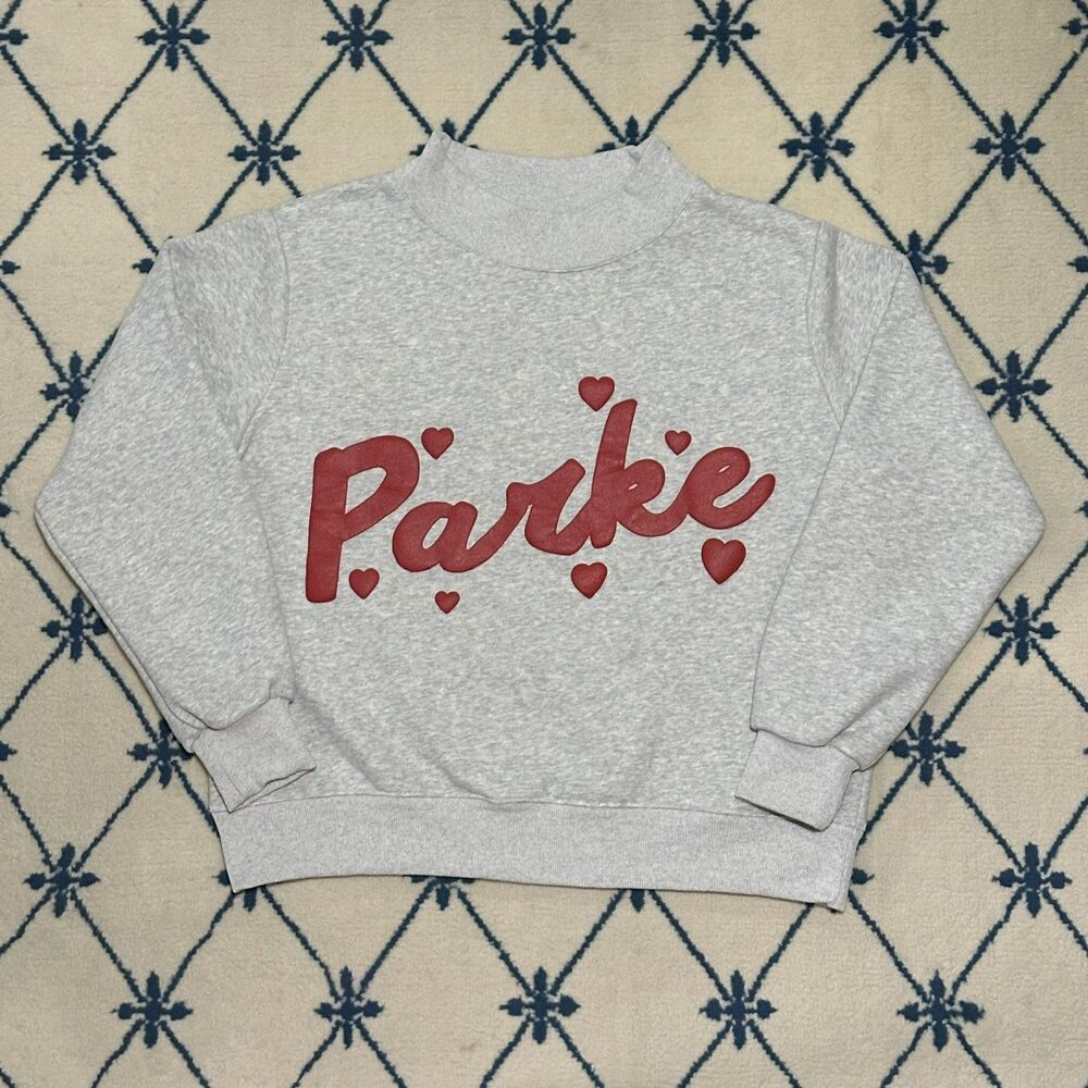 Parke Limited Edition Sweetheart Varsity 2025 Vday Graphic Hearts Mockneck